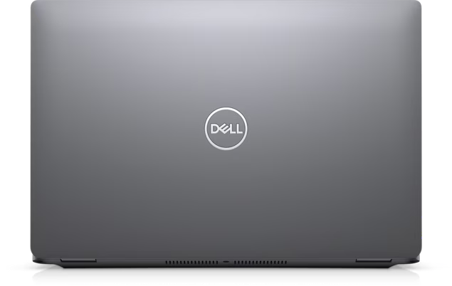 Closed silver Dell Latitude 5420 laptop with rounded edges and centered Dell logo on lid.