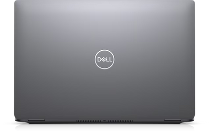 Closed silver Dell Latitude 5420 laptop with rounded edges and centered Dell logo on lid.