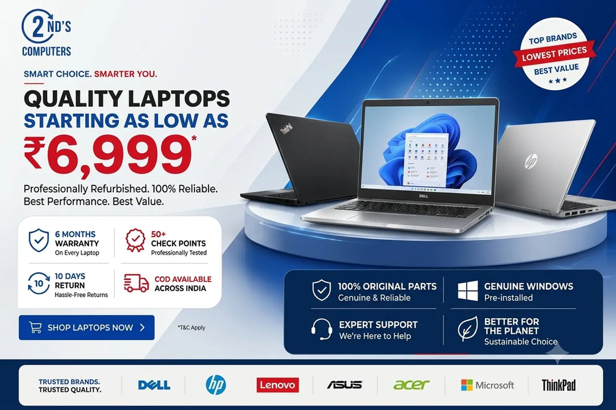 Quality Laptops Starting as low as ₹6,999
